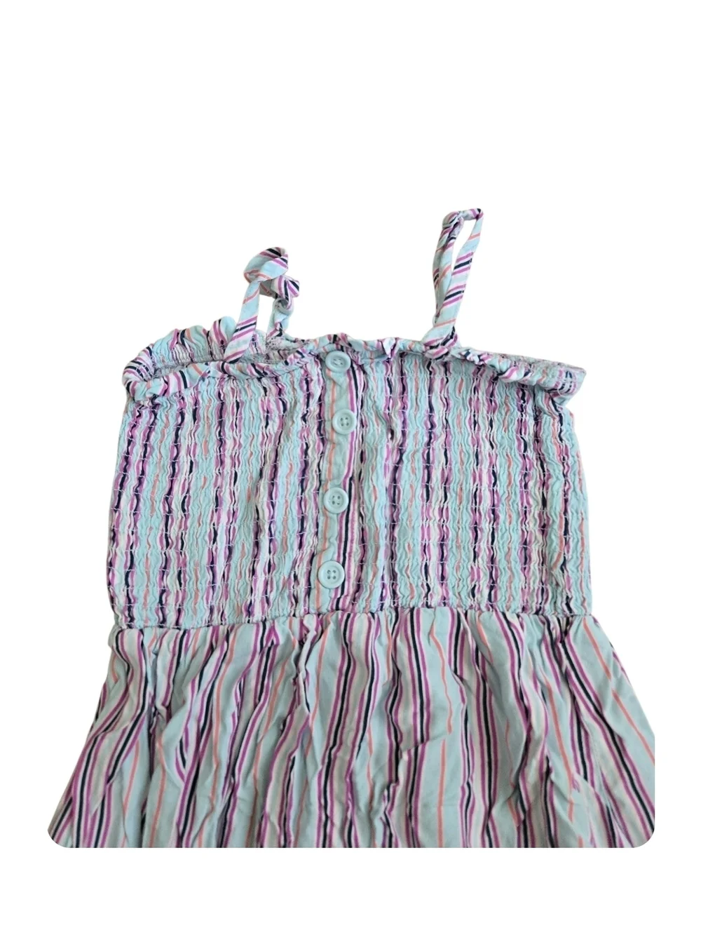 4/$15 Girls' Lavender Multi-Stripe Sundress – Summer Dress Sz 7-8